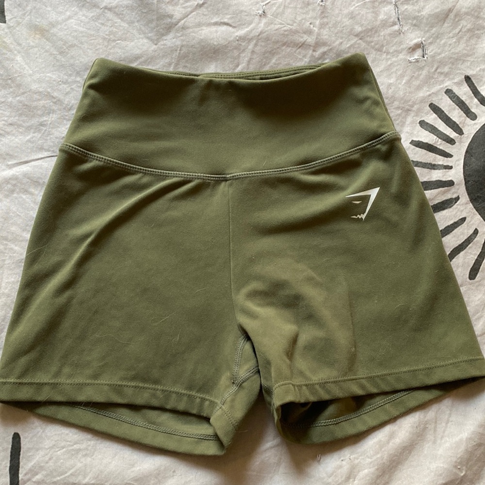 Gymshark Dreamy Army Green High Waisted Short
